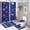 style-532, variant on USA Hearts & Stars Shower Curtain Sets 4 Piece Bathroom Shower Curtain Set with Rugs Memorial Day Patriotic Waterproof Fabric Bath Curtain for Bathroom Decor Set