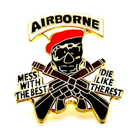 Wholesale Lot of 12 Airborne Mess With The Best Die Like Rest US Army Lapel Pin