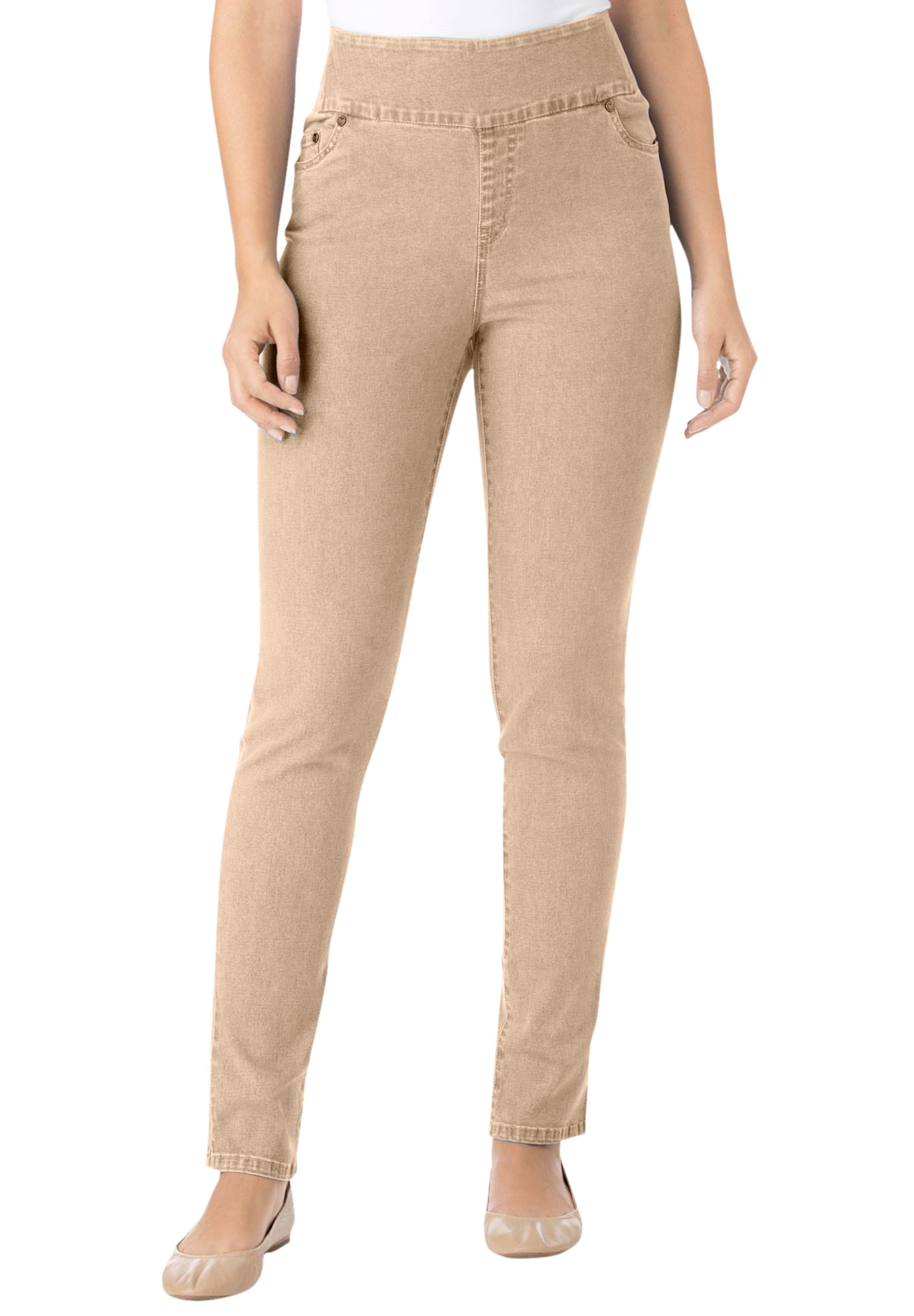 woman within pull on jeans