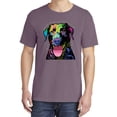 thumbnail image 2 of Wild Bobby,Love Can Make a Tail Wag Pitbull Dog Lover Garment-Dyed Washed Look Short Sleeve Tees, Rosewood, X-Large, 2 of 3