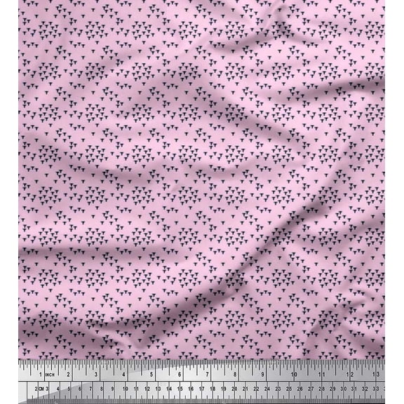 Soimoi Silk Fabric Trophy Shirting Print Sewing Fabric Yard 42 Inch Wide