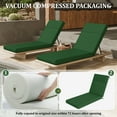 thumbnail image 5 of Snubbull Outdoor Chaise Lounge Cushions, with High-Density Foam, Ties Waterproof & Fade Resistant for Lawn and Pool Lounge Chairs, 72x21x4 inch, Green, 5 of 6