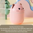 thumbnail image 5 of Cat Humidifier Cool Mist Humidifiers - 250ml Small Desk Humidifiers, Quiet Operation,Night Light Two Spray Modes, Auto Shut-Off for Bedroom, Babies Room, Office, Home - Pink, 5 of 6