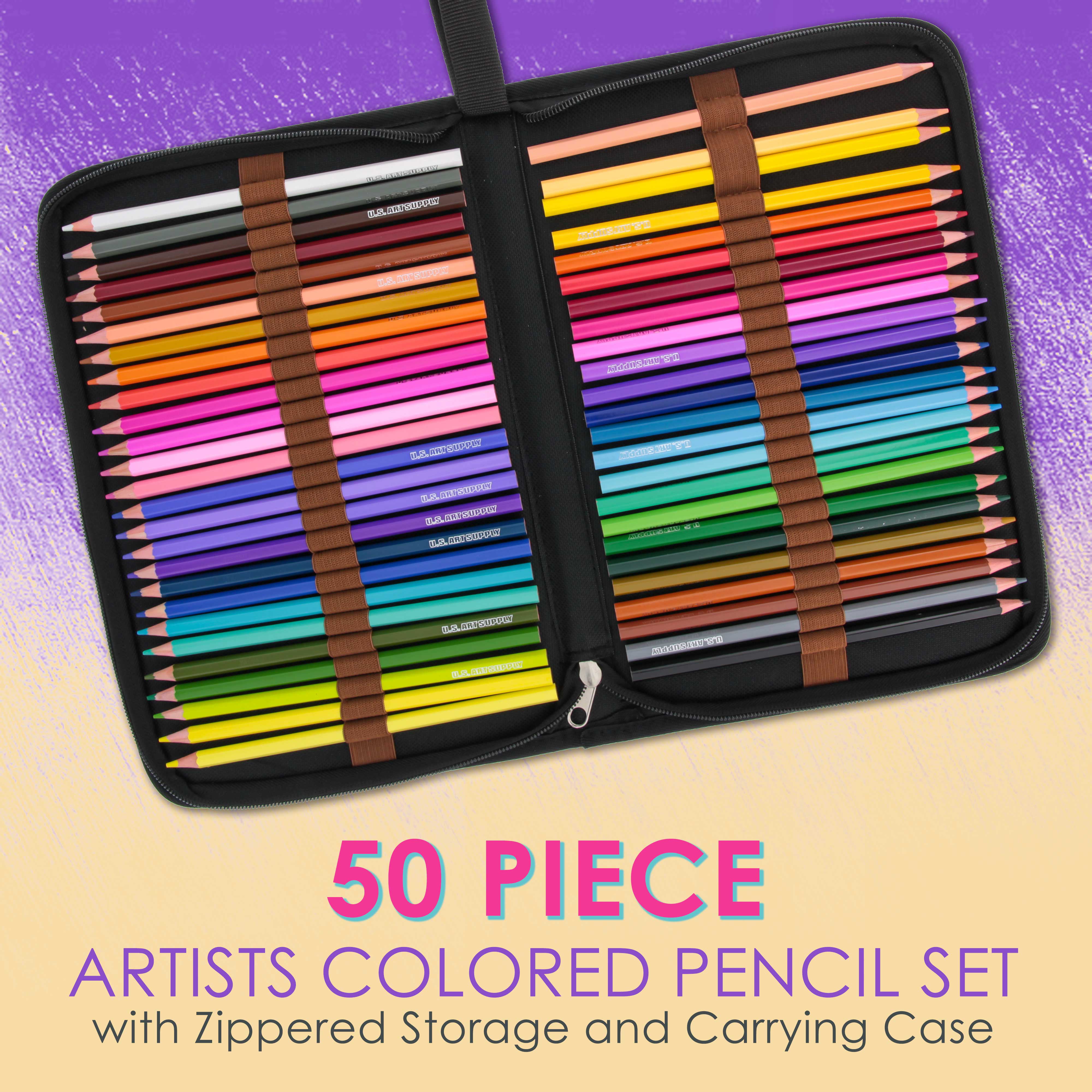 Live Colorfully! Colored Pencil Pouch Kit, Set of 50