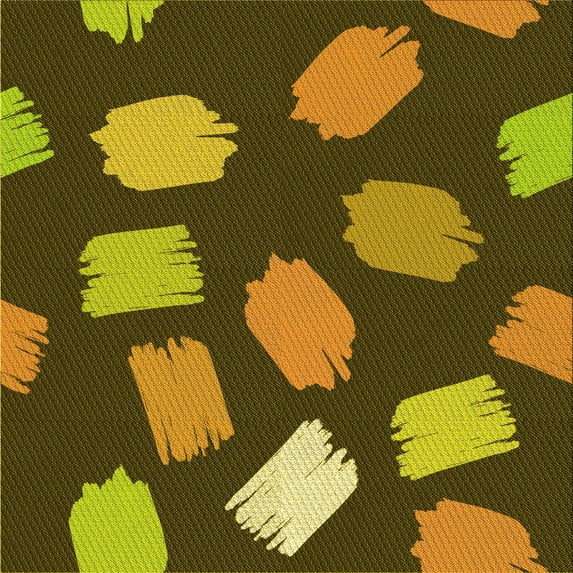 Ahgly Company Indoor Square Patterned Cookie Brown Area Rugs, 5' Square