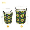 thumbnail image 5 of LNWH Laundry Basket, Retro Flower Decor Pattern Foldable Laundry Hamper With Handles Waterproof, Small, 5 of 8