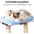 thumbnail image 4 of Cat Tree . es Cat Tower for Indoor Cats Cat Condo with Perches Basket Leaf Feeding Bowl Multi-Level Plush Modern Cat Furniture with Scratching Posts Light HCTW, 4 of 9