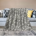 thumbnail image 2 of Nawypu Crafted  Print Cozy Knit Throw Blanket , Soft Comfy Decorative Throw for Couch Bed Sofa Travel, Camo Grey, 2 of 6