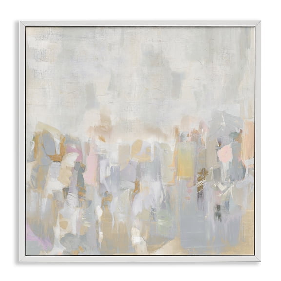 Stupell Industries Contemporary Grey Gradient Landscape White Framed Giclee Art, 17 x 17, by Rachel Springer