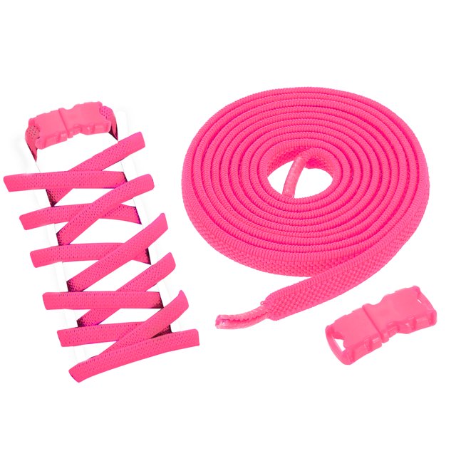 Uxcell 4 Set Cordones Elásticos Sin Atar para Zapatillas de Adultos, Rosa