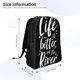 thumbnail image 3 of La vida es mejor en el río. Mochilas escolares para estudiantes, mochilas de viaje, bolsos para portátil, bolsos de hombro para hombre y mujer., 3 of 5