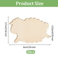 thumbnail image 2 of 20pcs Unfinished Wood Pieces Wood Cutouts for DIY Wall Decoration Pendants Sheep 57x90x2.3mm, 2 of 6