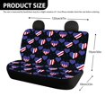 thumbnail image 4 of FUIALDOLG Car Back Seat Covers for Auto Interior Automotive, American Flag Hearts 2 Pack Car Rear Seat Protectors Protects Against Dog Hair Easy to Install, 4 of 4
