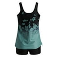 thumbnail image 5 of Xmyrz Womens Bathing Suits Tankinis Two Piece Gradient Floral Printed Tank Plus Size High Waisted Swimwear Young Adult Swimsuits, 5 of 7