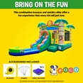 thumbnail image 3 of Pogo Bounce House Water Slide and Splash Pool with Blower, Tropical Jungle Kids Inflatable Jumper, 3 of 8