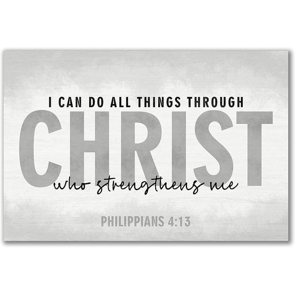 I Can Do All Things Through Christ Rustic Wood Sign 12x18