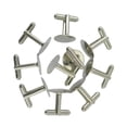 thumbnail image 1 of 10 Piezas de Pegamento en Blanco de La Base en La Almohadilla Sunnimix para Gemelos DIY Plata, 1 of 5