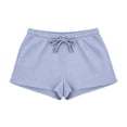 thumbnail image 5 of Womens Sweat Shorts Y2K Low Rise Wide Leg Mini Shorts Summer Casual Drawstring Lounge Shorts, L, 5 of 6