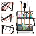 Garden Tool Storage Organizer with Wheels, Yard Tool Stand Holder
