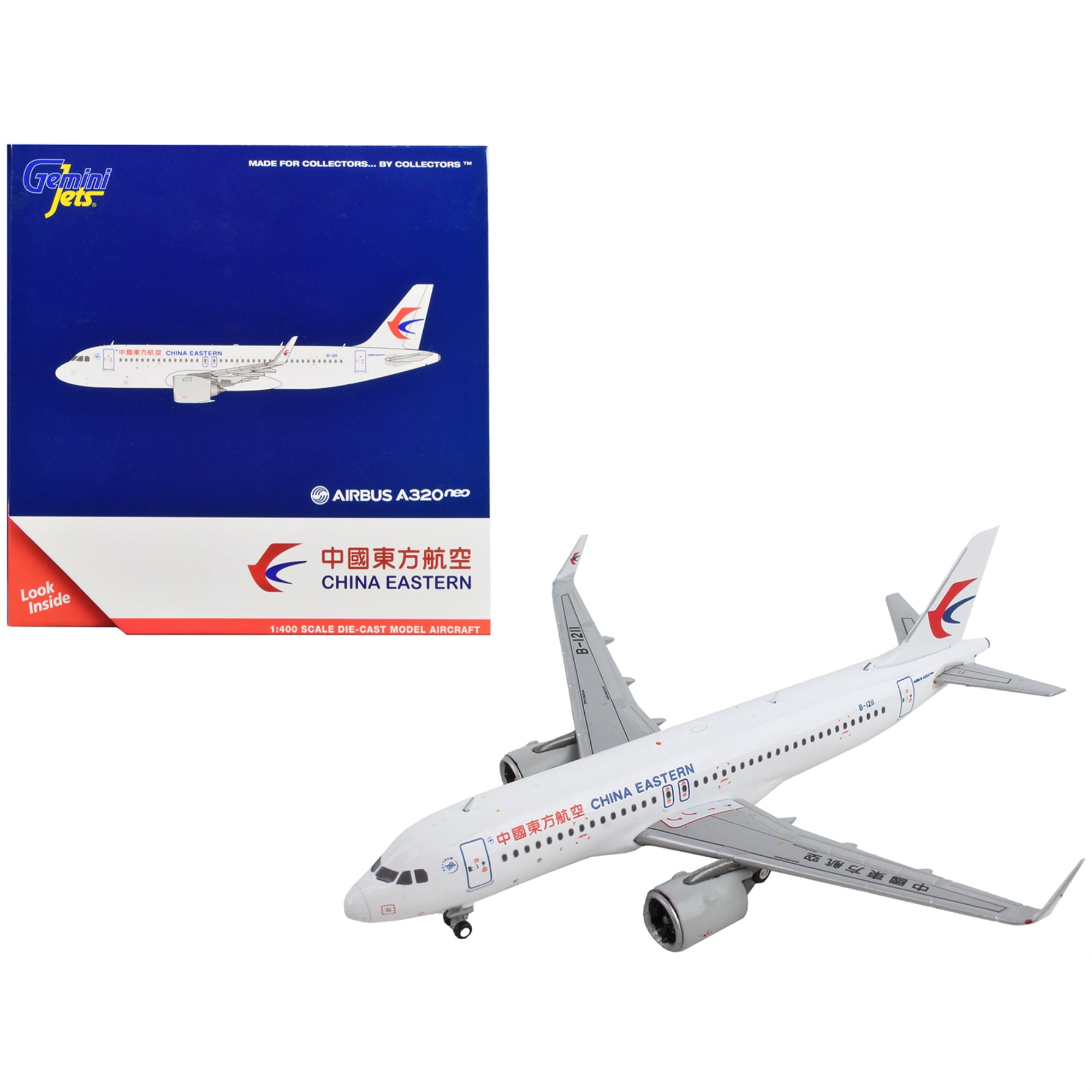 Airbus A320neo Commercial Aircraft "China Eastern Airlines" White 1/400 Diecast Model Airplane by GeminiJets