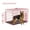 Pink, variant on YRLLENSDAN 24 inch Dog Crates for Small Dogs Puppy Crate Collapsible Dog Crate Wire Dog Crate Foldable Dog Crate Small Dog Kennel Indoor Dog Cage for Small Dogs Crates 10-20 Pounds, Black