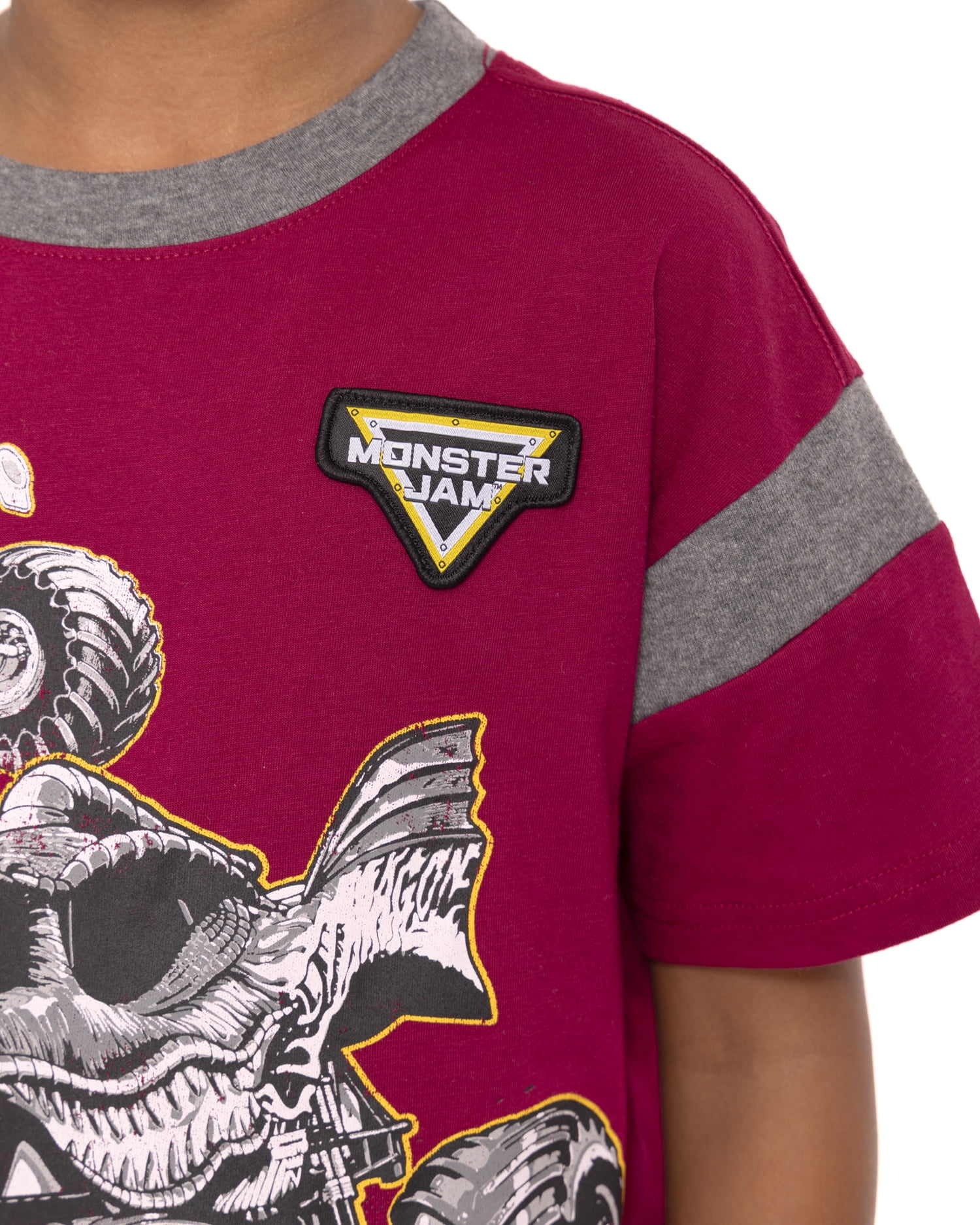 Monster Jam Boys Graphic Tee with Short Sleeves and Shorts Set, 2 Piece, Sizes 4-16