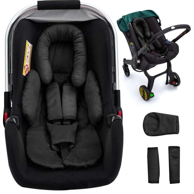 Soporte para cabeza de asiento de coche Kaseeous 2 en 1 reversible negro