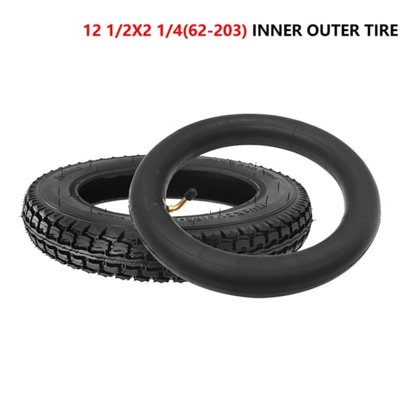 12.5x2.25 (12-1/2 x2-1/4) Tire & Inner Tube Set with Angled Valve Stem For Electric Scooters Razor Pocket Mod, Currie, Schwinn, GT, IZIP, eZip