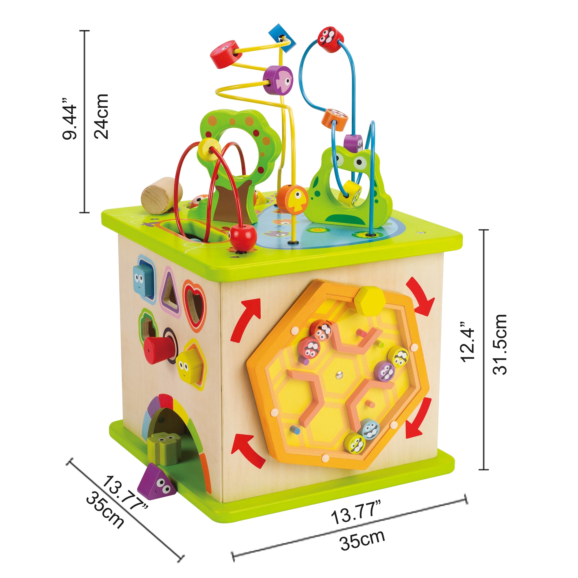 Hape Country Critters 5-Sided Wooden Play Cube for Toddlers, Ages 12 mo+ - image 3 of 8