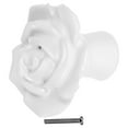 thumbnail image 6 of MLINS Ceramic White Door Knob with Floral Design for Cabinet Handle Home Use Easy Installation, 6 of 8