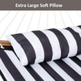 thumbnail image 3 of SUNCREAT Hammocks Extra Large Hammock with Stand Included, Double Hammock with Curved Spreader Bar, Black Stripes, 3 of 8