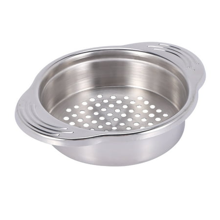 

Galnuat Stainless Steel Food Can Strainer Sieve Tuna Press Lid Oil Drainer Remover Unique No-Mess Dishwasher Safe Design