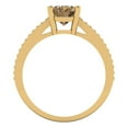thumbnail image 4 of Clara Pucci 14K Yellow Gold 2.32ct Champagne Solitaire with Accents Ring, 4 of 7