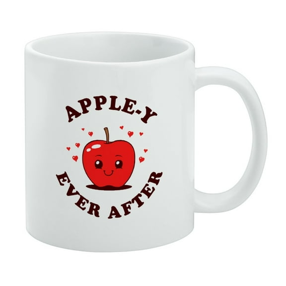 Apple-y Happily Ever After Funny Humor White Mug