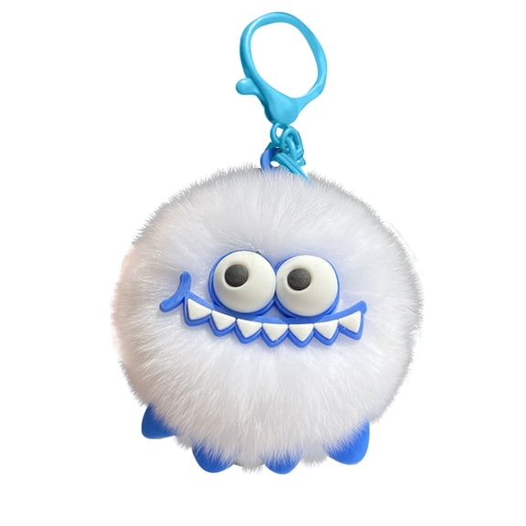 Plush Toy Keychain with Colorful Design and Metal Keyring for Backpacks Purses or Phones Soft and Durable for Daily Use