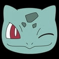 thumbnail image 2 of Men's Pokemon Bulbasaur Wink Face  Long Sleeve Shirt Black X Large, 2 of 4