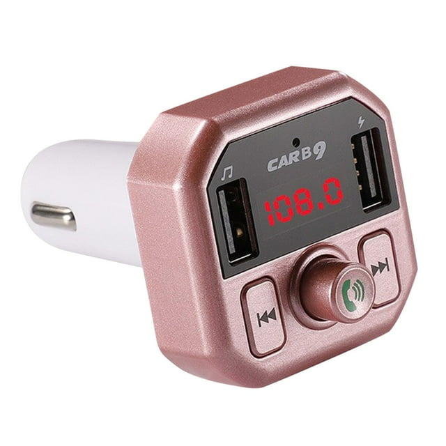 DPTALR Dual USB In-Car Adapter Wireless Bluetooth Kit QC3.1 Fast USB Charger Hands Free FM Bluetooth Transmitter