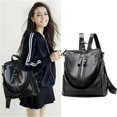 thumbnail image 1 of Girl Ladies Waterproof Backpack Shoulder Bag Rucksack PU Leather Travel Bags, 1 of 5
