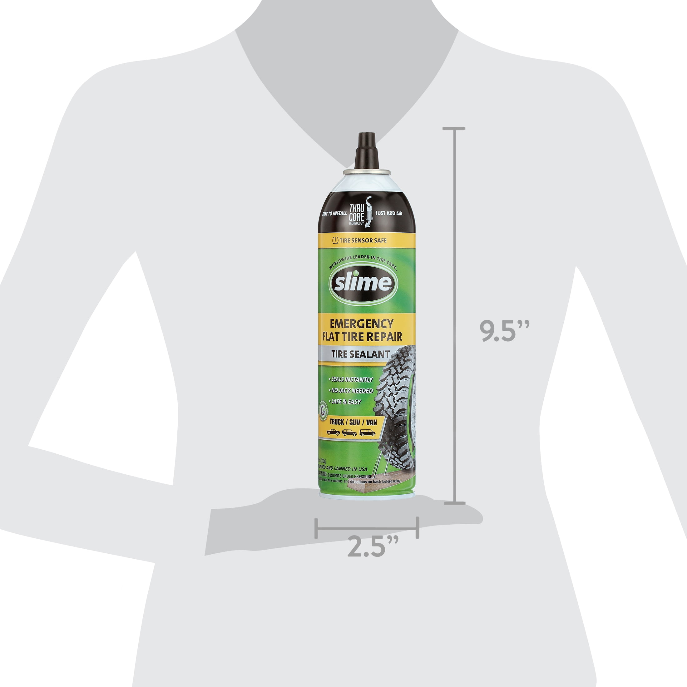 Slime Thru-Core Emergency Flat Tire Sealant 18 oz - 60187