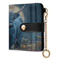 thumbnail image 2 of Small Wallet For Women Bifold Leather Pocket Coin Credit Card Holder With RFID Blocking Stands in The Moon Night, 2 of 6