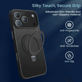 thumbnail image 4 of Entronix Magnetic Case Compatible with iPhone 17 Pro — Translucent Frosted Matte Back Shock-Absorbent Hybrid Cover, Black, 4 of 7