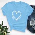 thumbnail image 1 of Meichang T-Shirts Cœur d'Amour pour Femmes Valentines Day T-Shirts Amusants Graphiques Valentines Day Hauts Mignons Col Rond Manches Courtes Décontractées T-Shirts de Vacances Valentines Day, 1 of 6