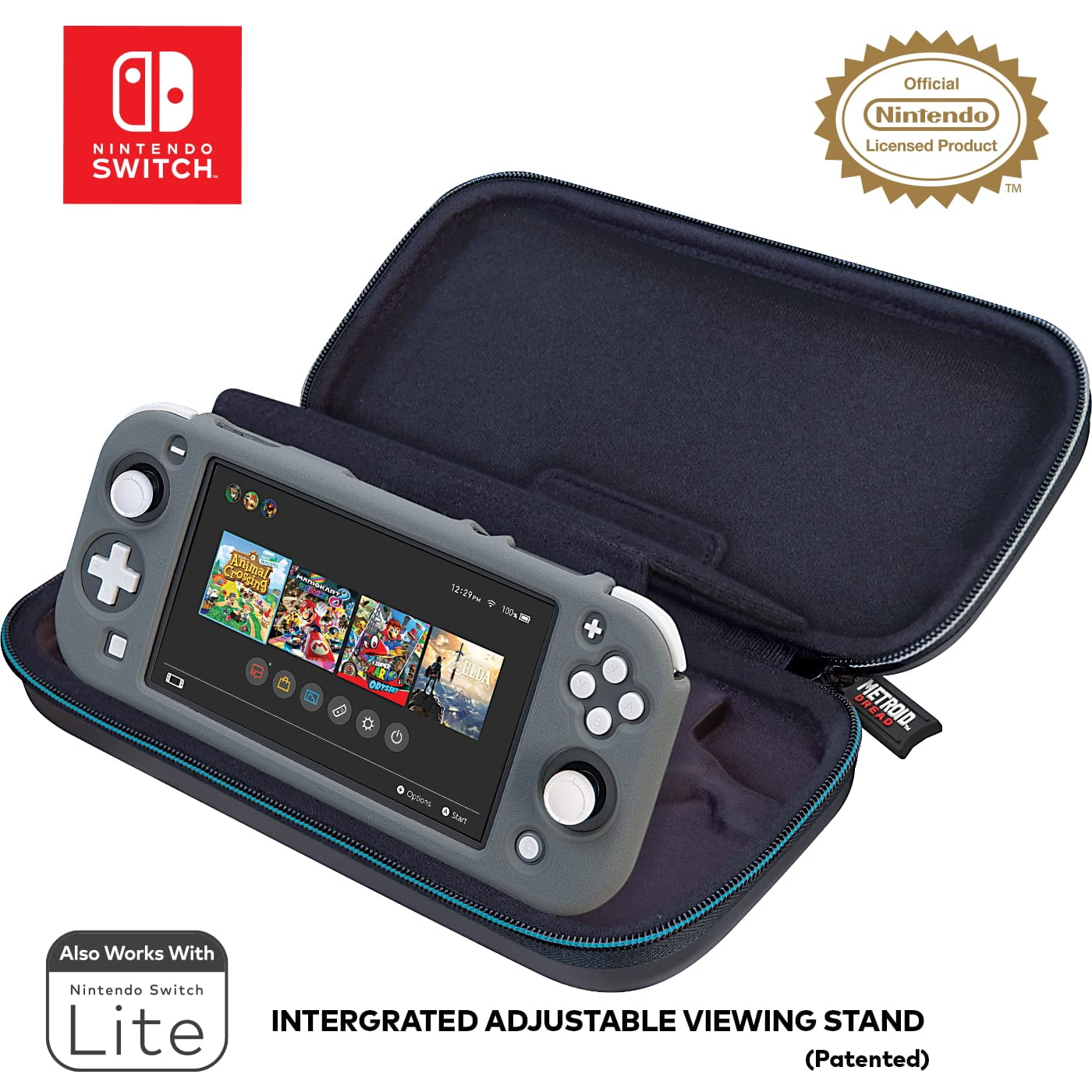 Game Traveler Metroid Carry Case for Nintendo Switch OLED, Switch