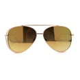 thumbnail image 1 of Oceanic Color Lens Retro Flat Lens Metal Rim Visor Racer Sunglasses Gold Mirror, 1 of 4