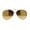 Gold Mirror, variant on Oceanic Color Lens Retro Flat Lens Metal Rim Visor Aviator Sunglasses Brown