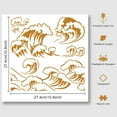 thumbnail image 4 of 1Pc Reusable Waves Drawing Stencils Ocean Sea Wave Templates DIY Art and Craft Stencils for Painting, 4 of 8