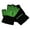 Black/Bright Green, variant on Mato & Hash Yoga Pilates Fingerless Exercise Grip Gloves - Black CA7050