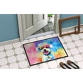 thumbnail image 5 of Carolines Treasures DAC2462MAT 0.15 x 18 x 27 in. Bichon Frise Hippie Dawg Doormat, 5 of 6