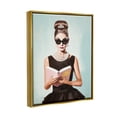 thumbnail image 4 of Stupell Industries Trendy Woman Reading Literature & Flim Painting Gold Floater Framed Canvas Art Print Wall Art, 25 x 31, 4 of 10