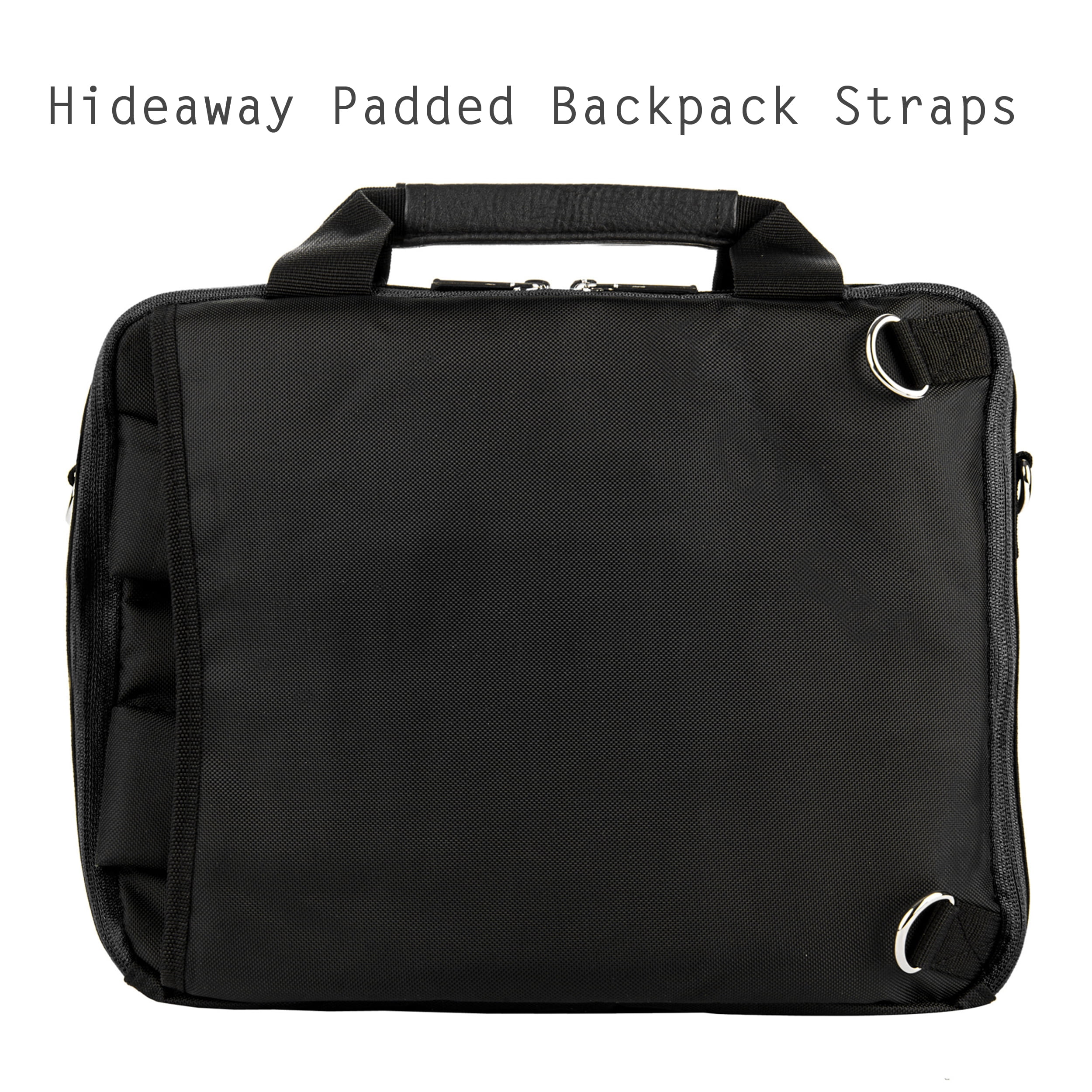 Convertible Water ResIstant Messenger Bag an Backpack with Multiple Compartments for Lenovo Thinkpad / Ideapad / Yoga / Legion Series Laptops (13 inches - 14 inches) (Black)